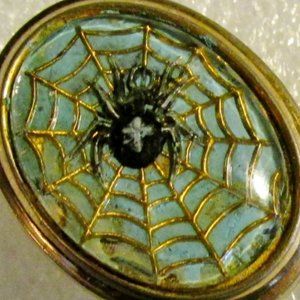 Vintage Dante Cufflinks with Spider in Web